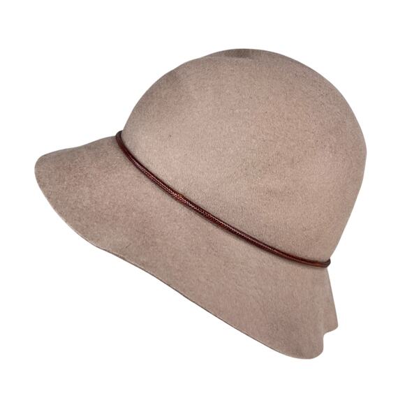 Betmar NY Evelyn Litefelt Cloche Hat S/M Taupe Brown Water Repellant New - Picture 6 of 10